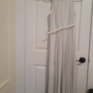 Polka Dot Dress Maxi with Belt (Ankle)